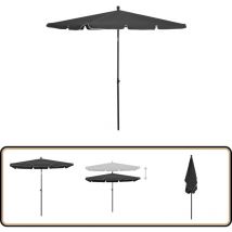 Parasol de jardin avec mât 210x140 cm Anthracite - Parasol De Jardin - Parasol Exterieur - Parasol Rectangulaire - Parasol Inclinable - Parasol
