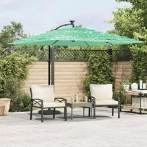 Parasol de jardin avec mât en acier vert 269x269x235 cm Vidaxl Green