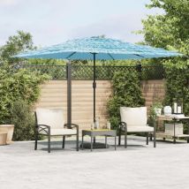Parasol de jardin avec mât en acier bleu 290x290x238 cm Vidaxl Blue