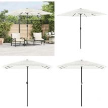 Parasol de jardin avec mât en acier blanc 248x248x248 cm - Parasol De Jardin - Parasol Extérieur - Parasol Rectangulaire - Parasol Blanc - Parasol