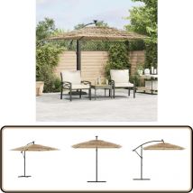 Parasol de jardin avec mât en acier marron 246x246x230 cm - Parasol De Jardin - Parasol Extérieur - Parasol Rectangulaire - Parasol Brun - Parasol