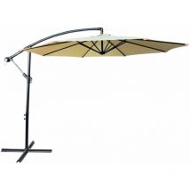 Jardibricodeco - parasol de jardin beige 3x3m