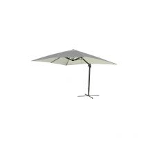 Parasol carre' de jardin 3x3 m de'centralise' avec bras de couleur e'cru
