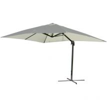 Parasol De Jardin Carré Décentralisé Avec Bras Mt 3 x 4 - Ecru