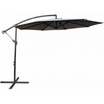 Jardibricodeco - parasol de jardin gris 3x3 m