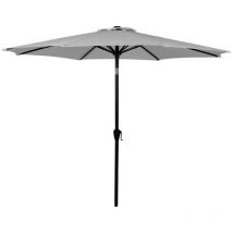 Okaffarefatto - Parasol de jardin gris avec mât central, diamètre 2,40 m, hexagonal