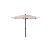 Parasol de jardin mat central 3x3 m couleur e'cru avec structure aluminium