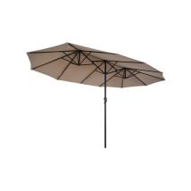 Parasol de jardin xxl safari marron