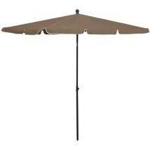 Maison Chic - Parasol de Jardin/Parasol avec mât 210x140 cm Taupe 33783