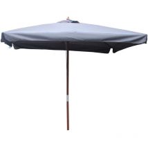 Parasol cudrado de madera 3x3 m gris palawan