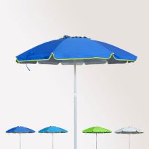 Parasol De Plage 240 Cm Aluminium Anti-vent Upf158 – Bonnet Anti-vent – Baleines En Fibre De Verre – Ultra-léger Et Réglable En Hauteur – Beachline