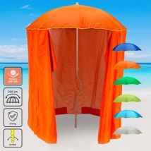 Parasol de plage léger visser tente protection uv Girafacile 200 cm Zeus - Orange