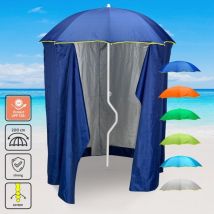 Parasol De Plage Léger Visser Tente Protection Uv Girafacile 200 Cm Zeus - Bleu
