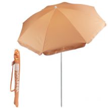 Saturnia - Parasol de plage en acier/polyester ø 160 cm. Orange . Tiges en fibre de verre.