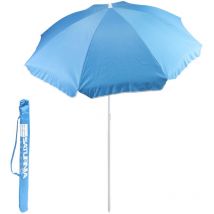 Saturnia - Parasol de plage en acier/polyester ø 180 cm. Bleu. Tiges en fibre de verre.
