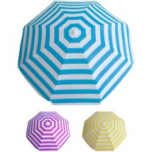 Papillon - Parasol de plage en aluminium et polyester 200 cm. rayures