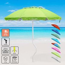 Girafacile - Parasol de plage léger visser protection uv 220 cm Apollo - Vert