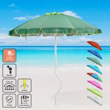 Girafacile - Parasol de plage léger visser protection uv 220 cm Apollo - Vert foncé