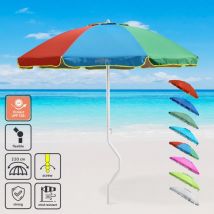 Girafacile - Parasol de plage léger visser protection uv 220 cm Apollo - Multicolore 1