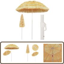 Parasol de plage Naturel 180 cm Style hawaïen - Parasol De Plage - Parasol - Parasol Hawaïen - Parasol Inclinable - Ombre Solaire