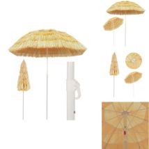 Parasol de plage Naturel 180 cm Style hawaïen - Parasol De Plage - Parasol - Parasol Hawaïen - Parasol Inclinable - Ombre Solaire