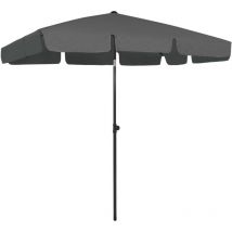 Bonnevie - Parasol de plage - Parasol de Jardin Parasol droit Anthracite 200x125 cm BV767725
