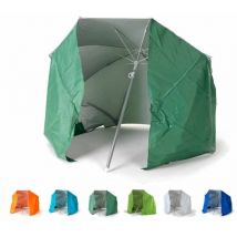 Parasol de plage pliable portable léger aluminium tente 160 cm Piuma - Vert foncé
