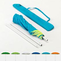 Beachline - Parasol de plage pliable portable leger voyage moto 180 cm Pocket - Turquoise
