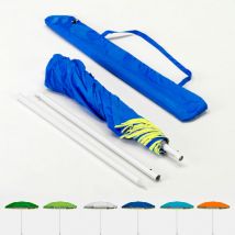 Beachline - Parasol de plage pliable portable leger voyage moto 180 cm Pocket - Bleu