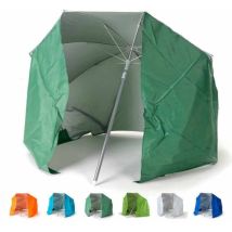 Parasol De Plage Portable Moto Pliable Léger Tente 200 Cm Piuma - Vert Foncé