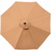Parasol de rechange avec 8 baleines pour jardin, terrasse, cour, plage, piscine, marché (auvent uniquement), kaki