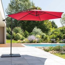 Hesperide - Parasol décentré rond Manoa grenade Hespéride