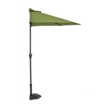 Iperbriko - Parasol Demi-Lune 2.7 Olive - Structure en Acier Revêtu de Poudre - Toile en Polyester 160gr/m2 - 270x235 cm