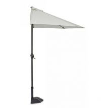 Iperbriko - Parasol Demi-Lune Naturel 270x235 cm