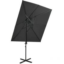 Maisonchic - Parasol déporté à double toit, Parasol de Jardin Anthracite 250x250 cm OWV90768 Maison Chic