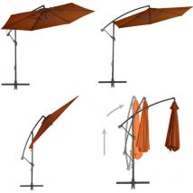 Parasol de jardin en porte-à-faux avec mât en aluminium - Parasol De Jardin - Parasol Suspendu - Parasol Terrasse - Parasol Rectangulaire - Parasol