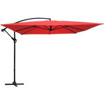 Mob Event Pro - Parasol déporté 3x3m aluminium rouge