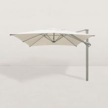 Parasol déporté carré Julio tissu ivoire 300x300 cm