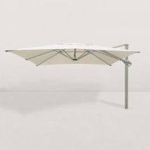 Parasol déporté carré Julio tissu ivoire 300x400 cm
