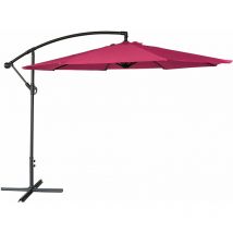 Parasol déporté OAHU rond 3m de diamètre fuchsia