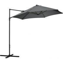 MH - Parasol déporté octogonal rotatif calys gris anthracite