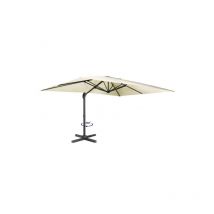 Idmarket - Parasol déporté inclinable rotatif 360 calvi écru 3x4 m avec housse
