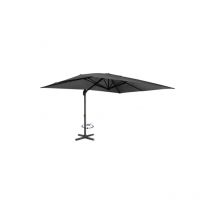 Idmarket - Parasol déporté inclinable rotatif 360 calvi gris 3x4 m avec housse