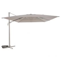 Parasol décentré Melhia 4x3 m oléfine argile/lin Hespéride