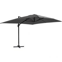 Parasol déporté 3x4m en aluminium gris anthracite