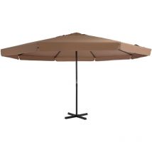 Parasol d'extérieur avec poteau en aluminium 500 cm taupe