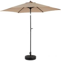 Parasol d'extérieur double face de 4,5 m, grand format, avec manivelle, kaki