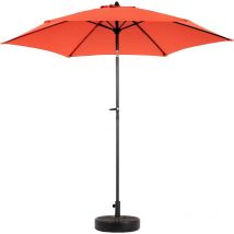 Liberté - Parasol d'extérieur double face de 4,5 m, grand format, avec manivelle, orange