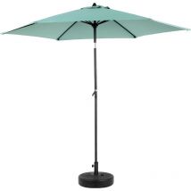 Parasol d'extérieur double face de 4,5 m, grand format, avec manivelle, vert