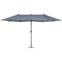 Univers Du Pro - Parapluie Aluminium Alu Twin Gris 4,55x2,65mt